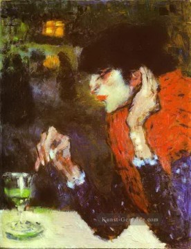  trinker - Der Absinthe Trinker 1901 kubist Pablo Picasso